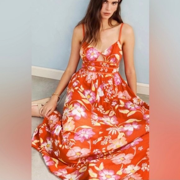 NWT! Free People Wisteria Maxi - Pop Combo - Size XL - Picture 2 of 4